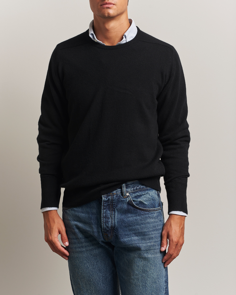 Herr | Tröjor | William Lockie | Melrose Cashmere Crew Neck Black