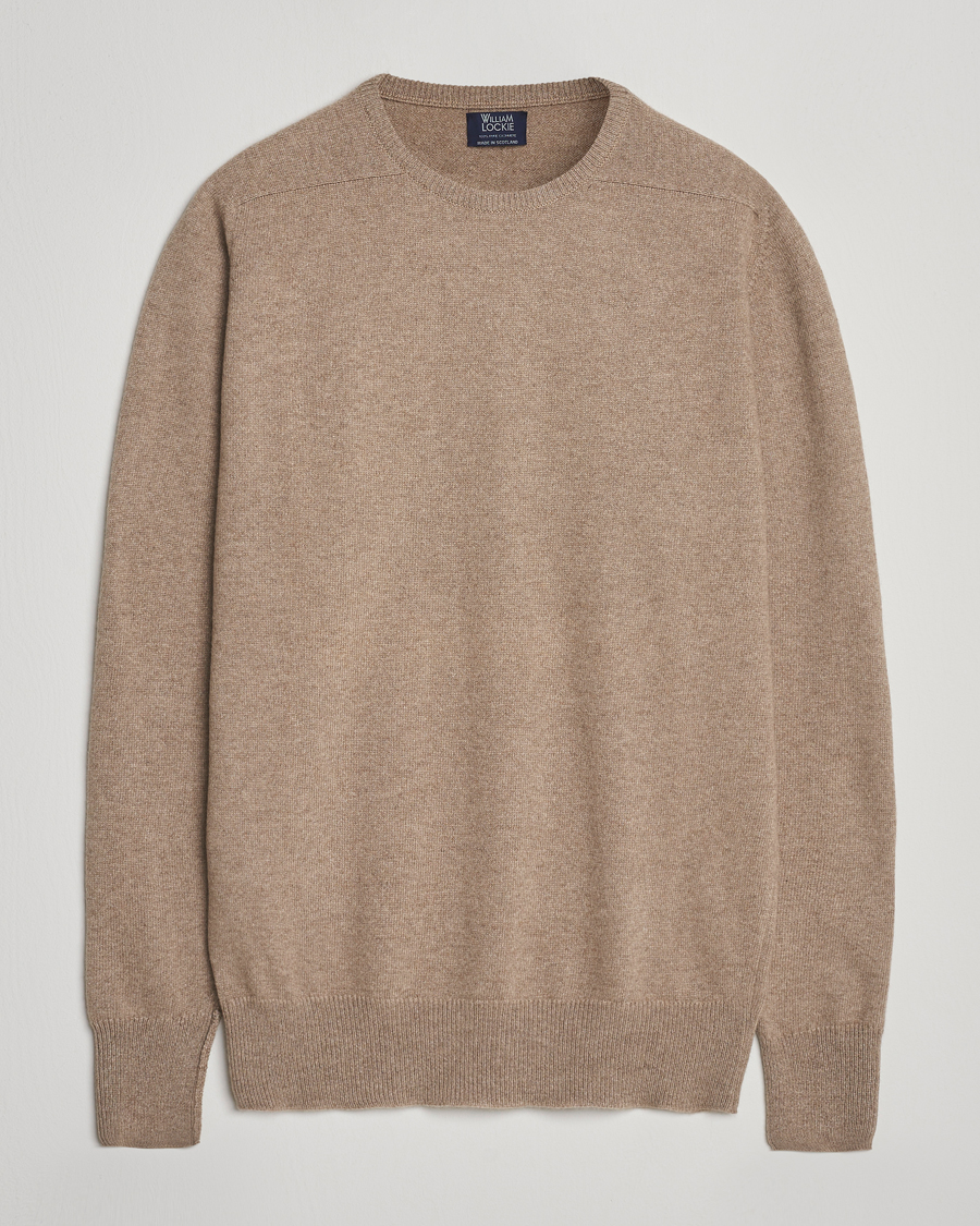 Herr | Tröjor | William Lockie | Melrose Cashmere Crew Neck Dark Natural