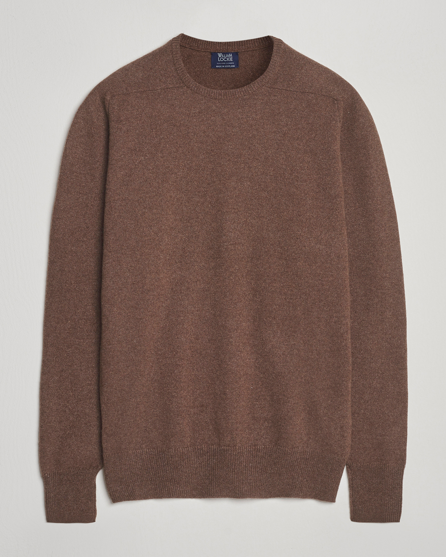 Herr | Tröjor | William Lockie | Melrose Cashmere Crew Neck Mocha