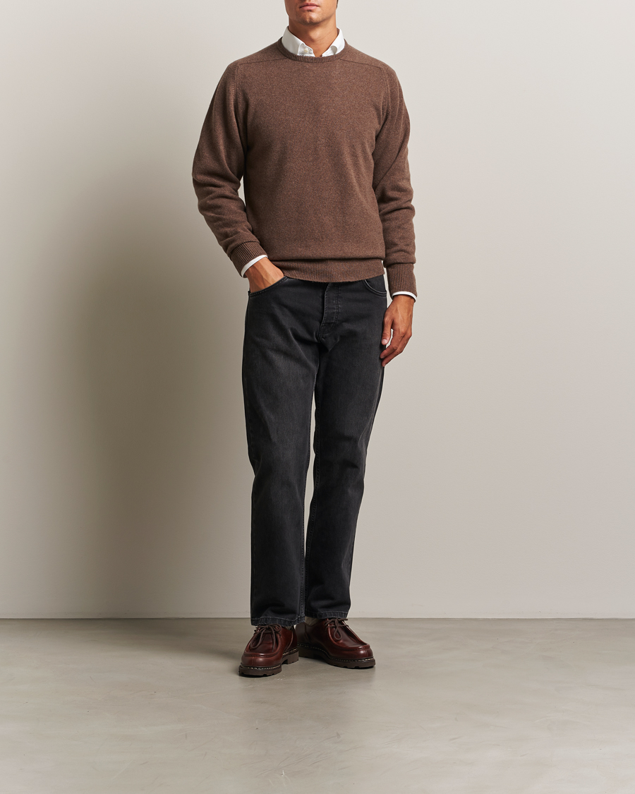 Herr | Tröjor | William Lockie | Melrose Cashmere Crew Neck Mocha