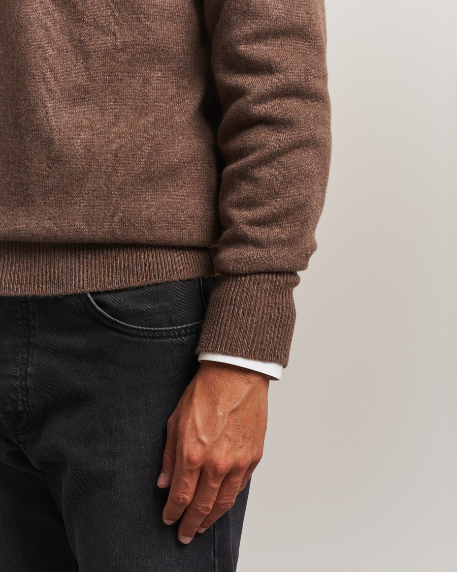 Herr | Tröjor | William Lockie | Melrose Cashmere Crew Neck Mocha