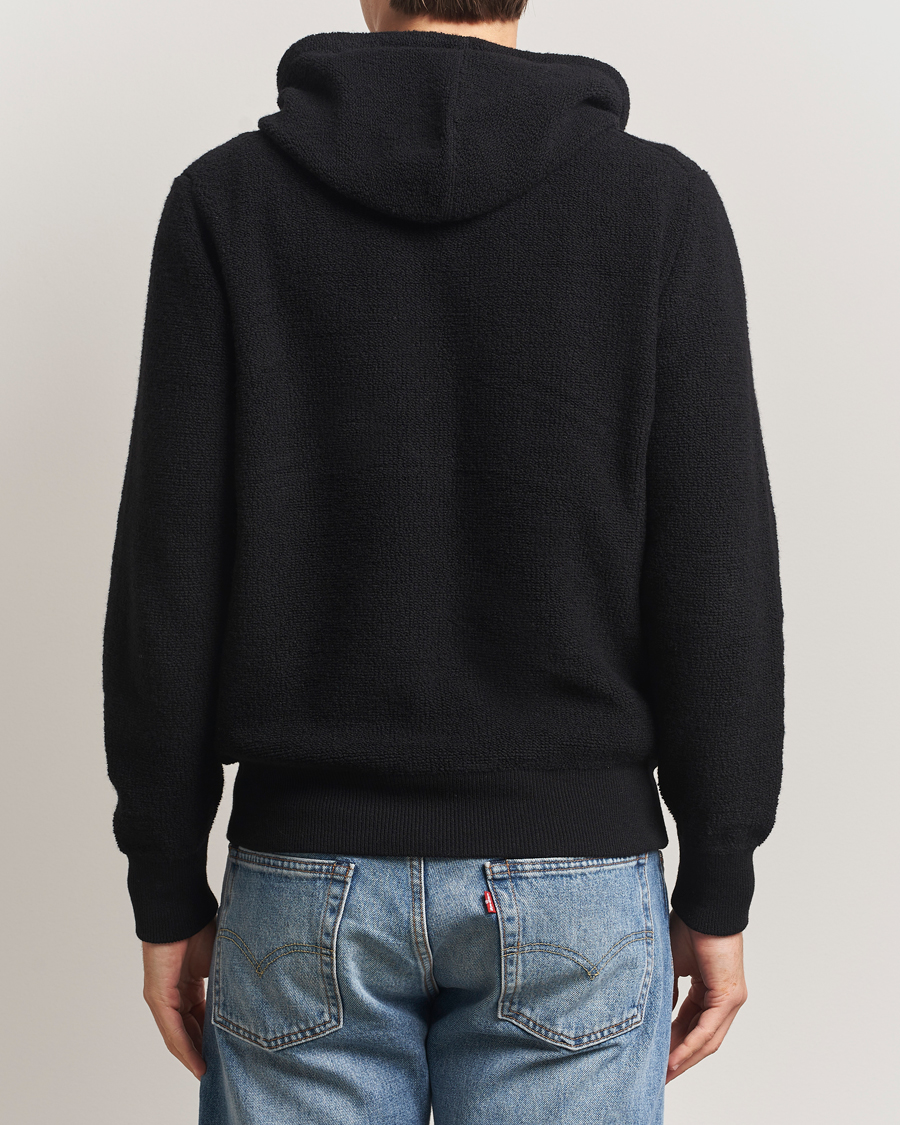 Herr | Tröjor | Gran Sasso | Boiled Wool Hoodie Black