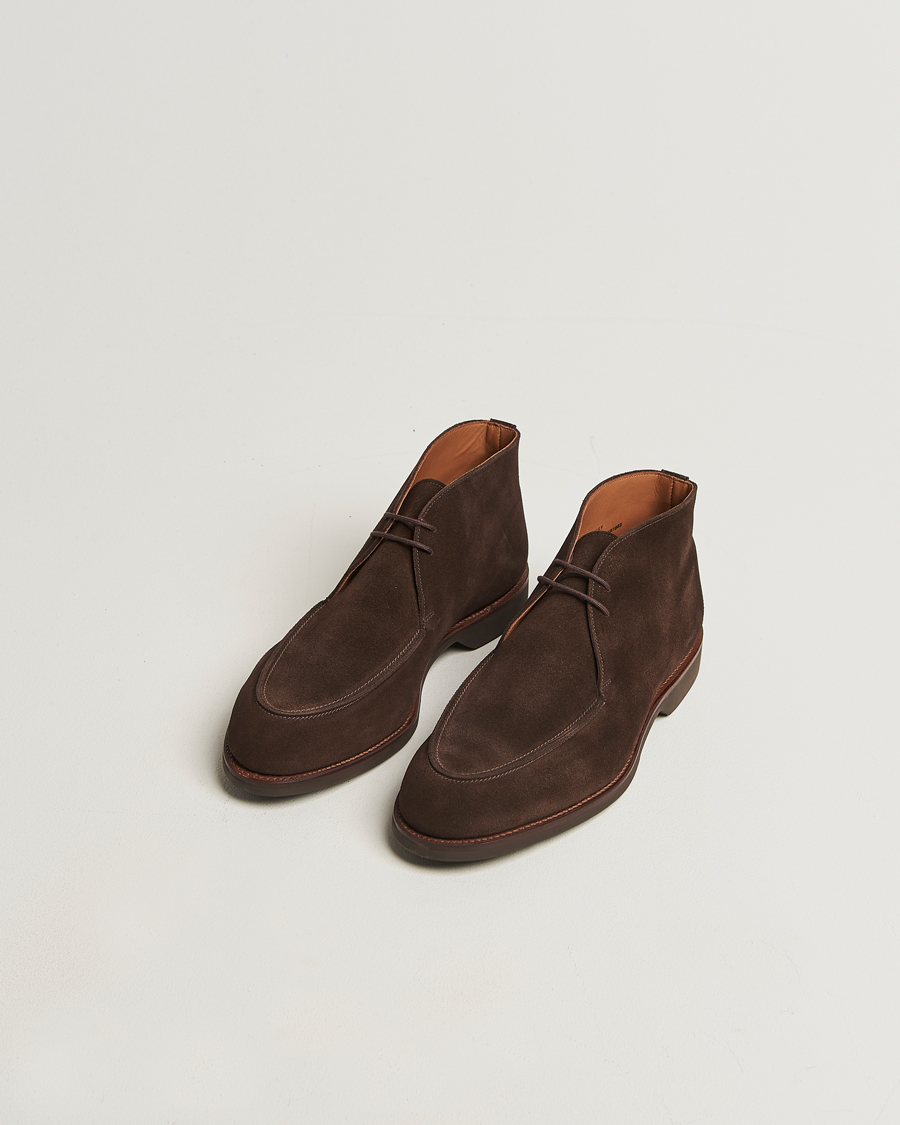 Herr | Kängor | Crockett & Jones | Bibury Chukka Boot Dark Brown Suede