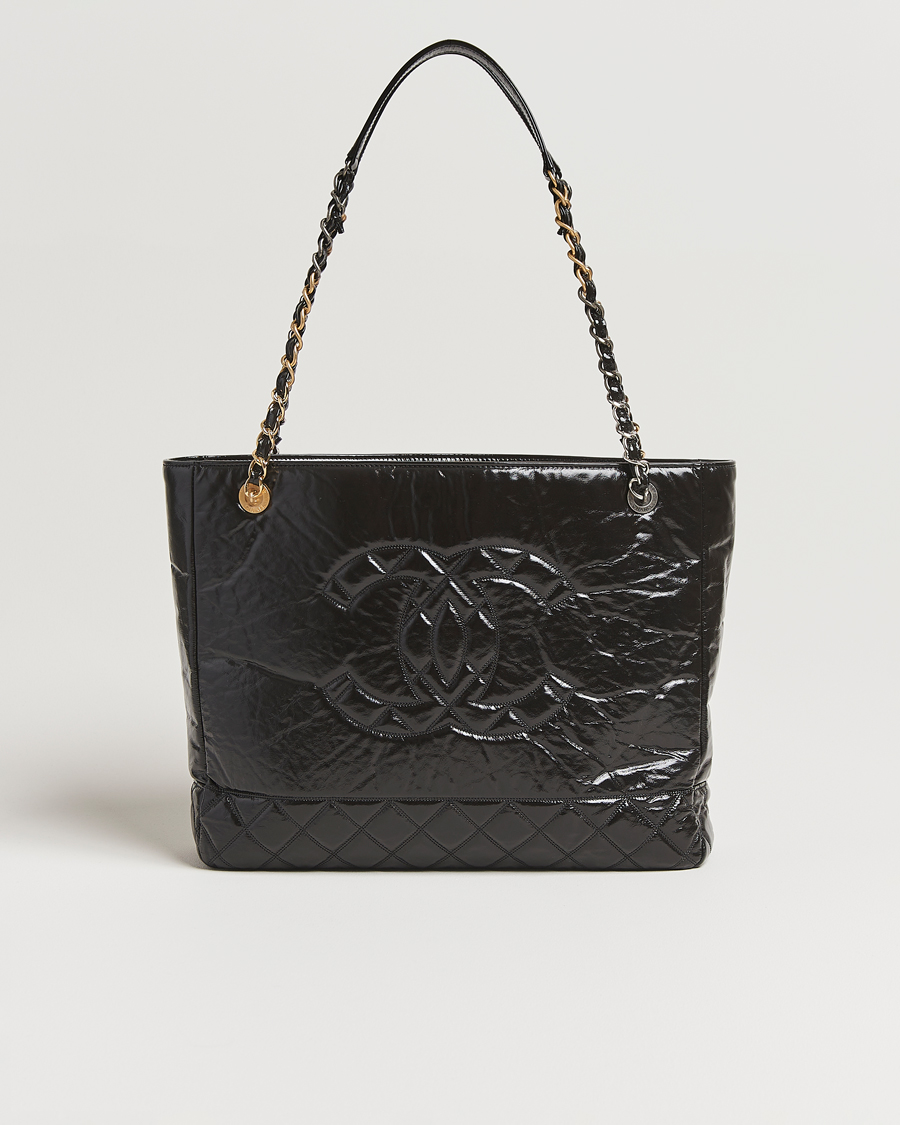 Herr | Pre-Owned & Vintage Bags | Chanel Pre-Owned | Chain Tote Bag Black