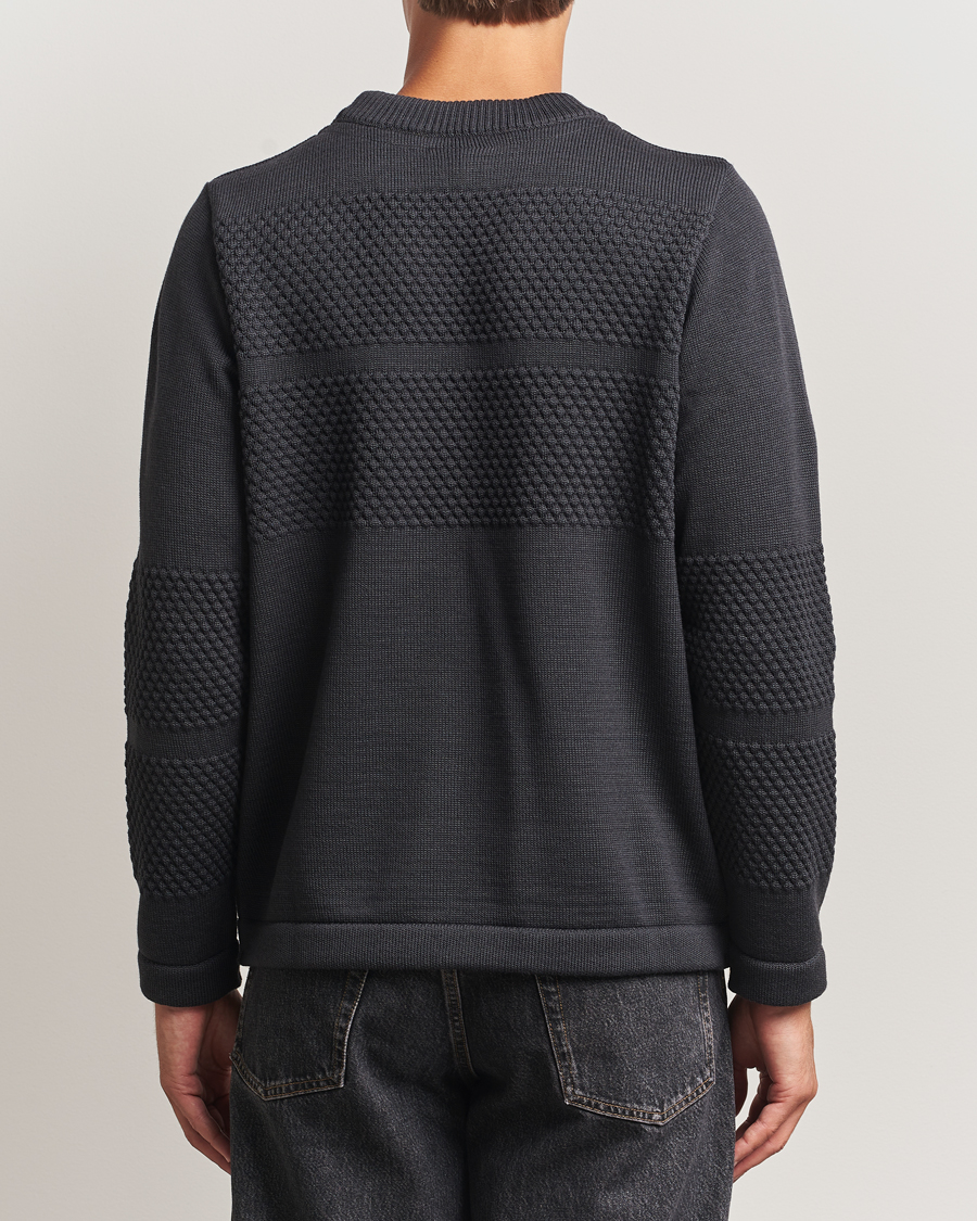 Herr | Tröjor | S.N.S. Herning | Fisherman Wool Crew Neck Molten Grey