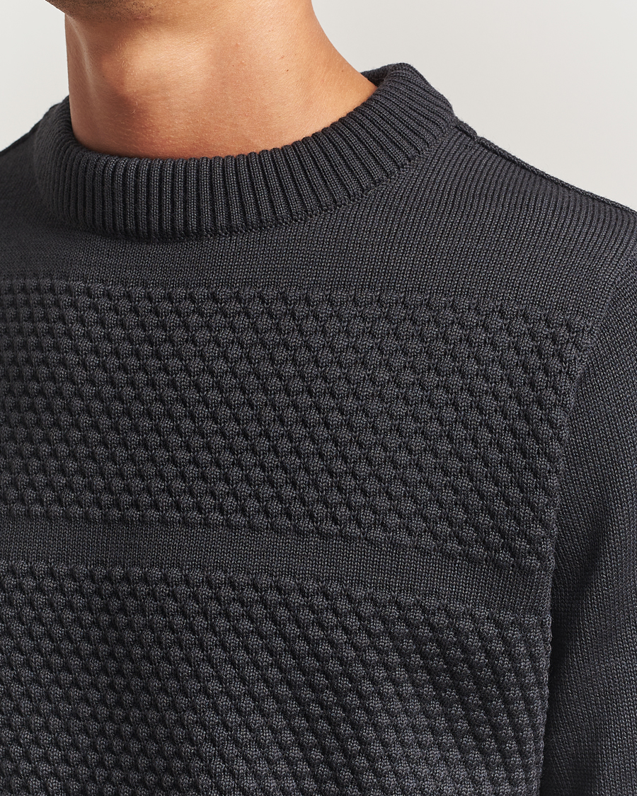 Herr | Tröjor | S.N.S. Herning | Fisherman Wool Crew Neck Molten Grey