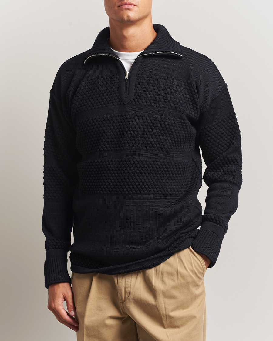 Herr | Tröjor | S.N.S. Herning | Fisherman Short Zip Navy Blue