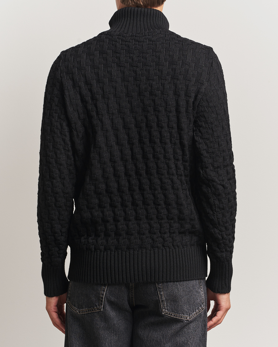 Herr | Tröjor | S.N.S. Herning | Stark Wool Cable Cardigan Black