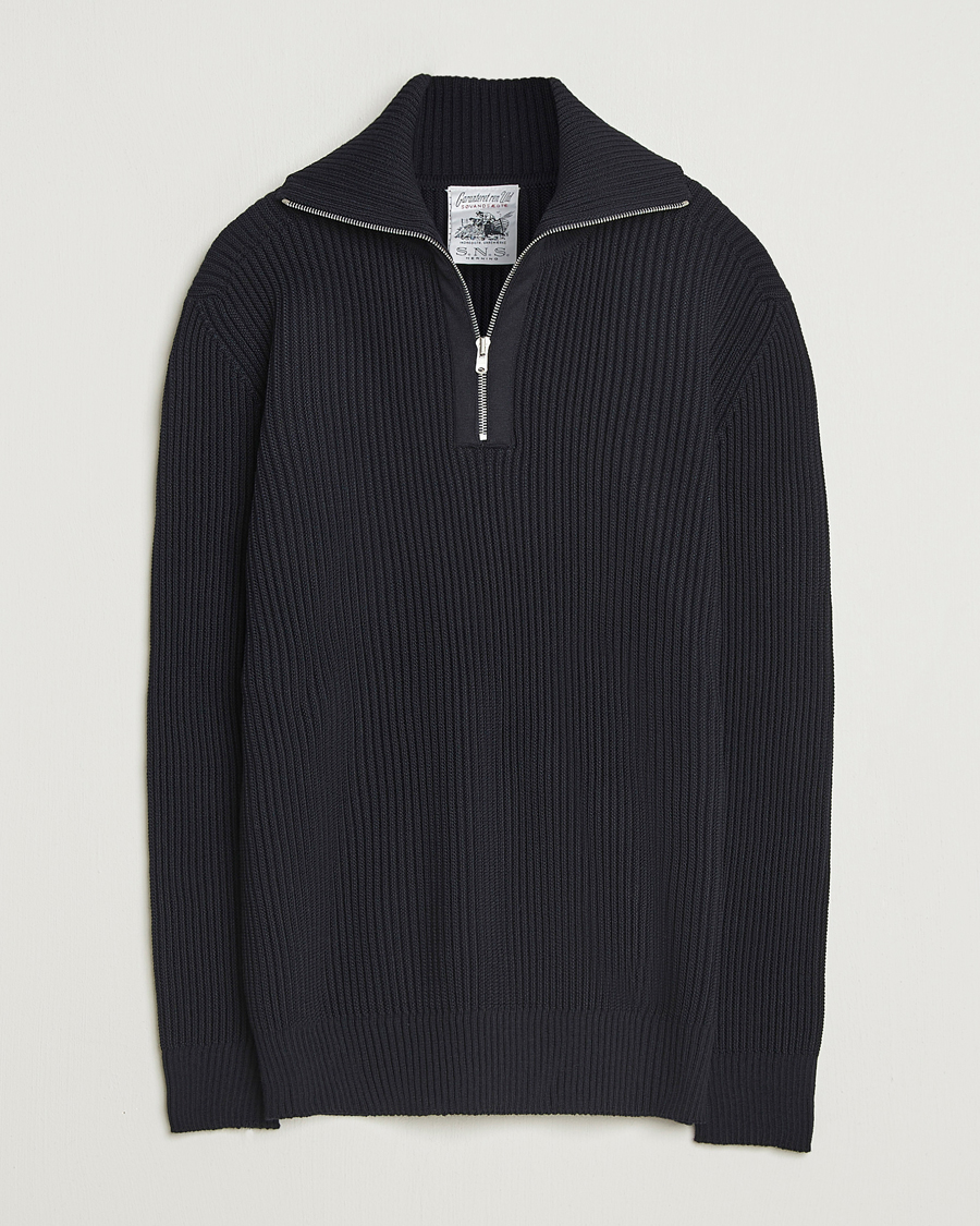 Herr | Tröjor | S.N.S. Herning | Fender Short Zip Navy Blue