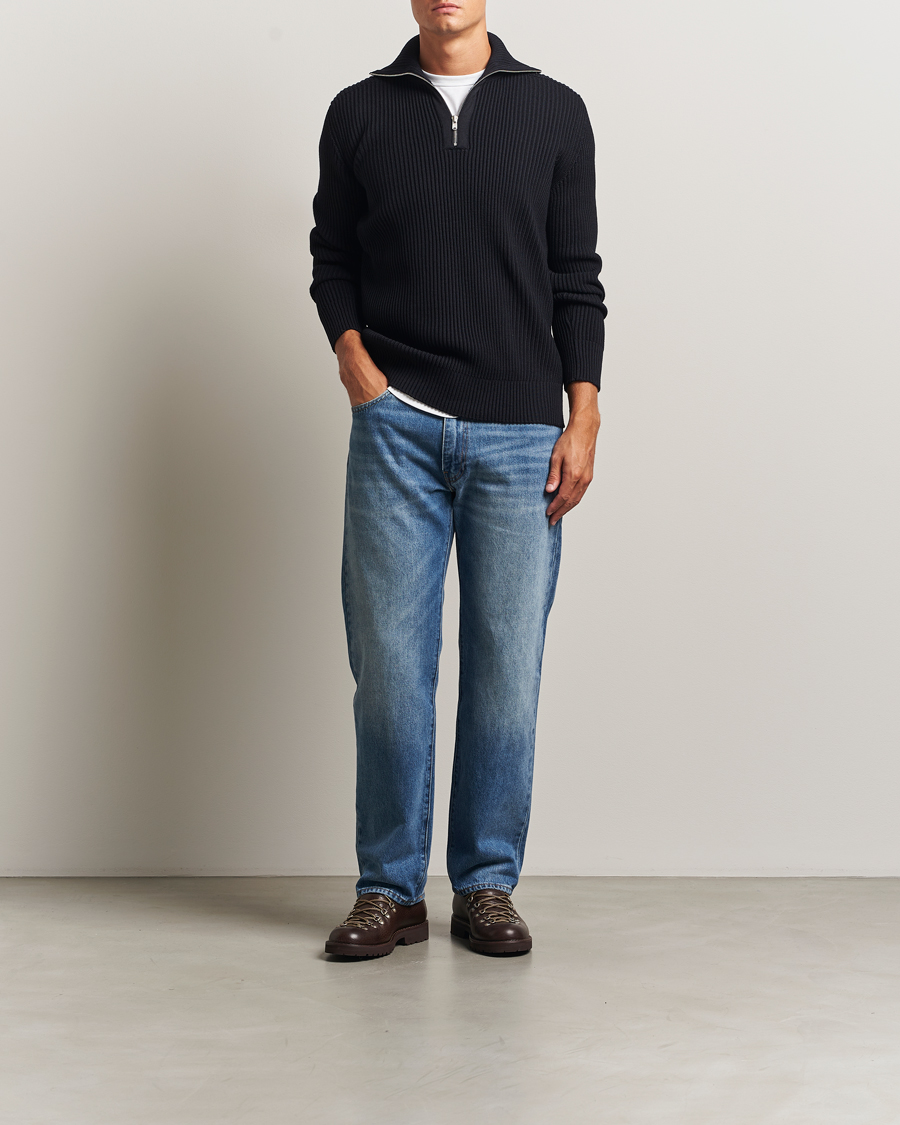 Herr | Tröjor | S.N.S. Herning | Fender Short Zip Navy Blue