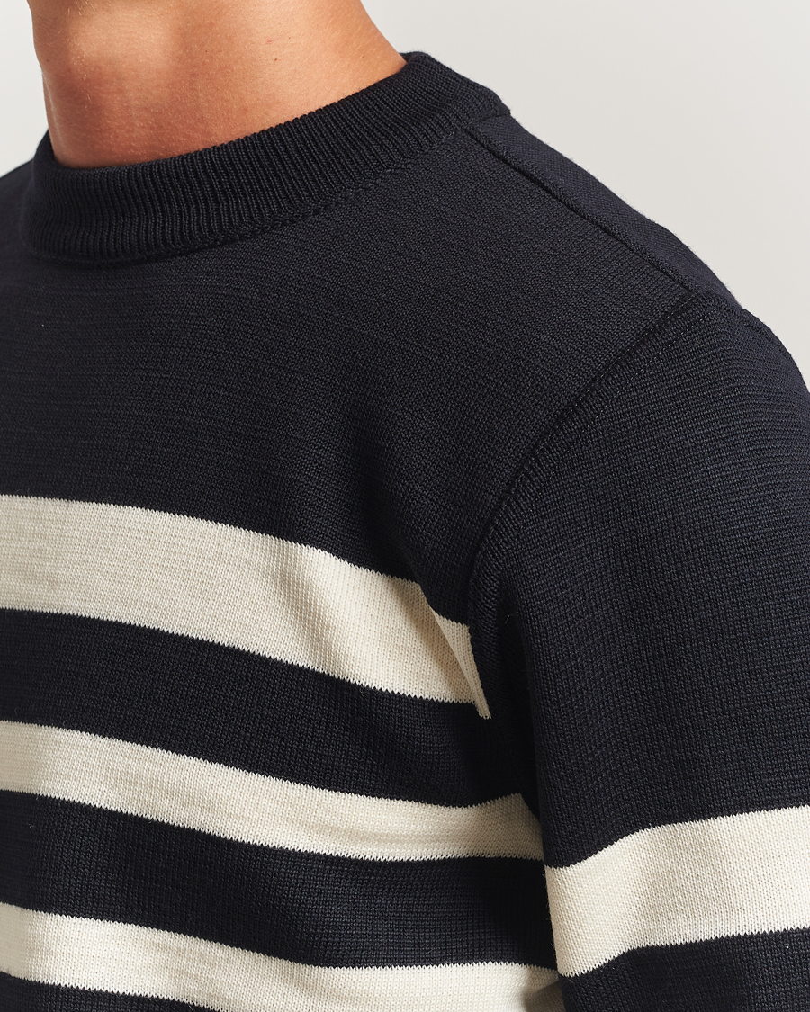 Herr | Tröjor | S.N.S. Herning | Given Wool Crew Neck Navy/White