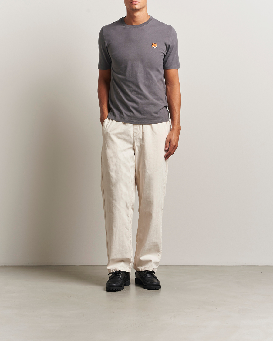 Herr | T-Shirts | Maison Kitsuné | Fox Head T-Shirt Charcoal