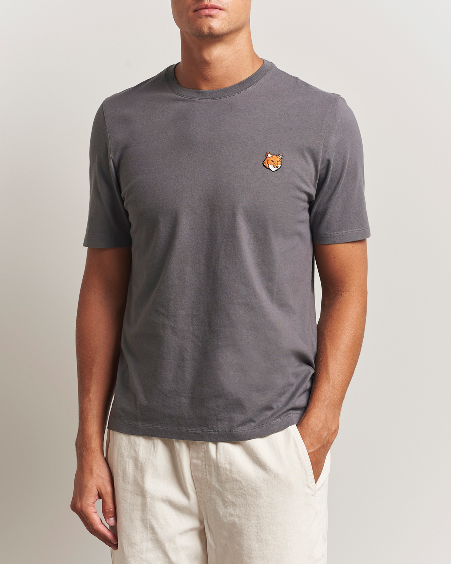 Herr | T-Shirts | Maison Kitsuné | Fox Head T-Shirt Charcoal