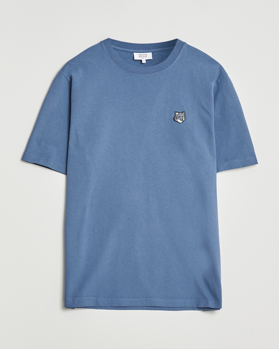 Herr | T-Shirts | Maison Kitsuné | Grey Fox Head T-Shirt Seine Blue