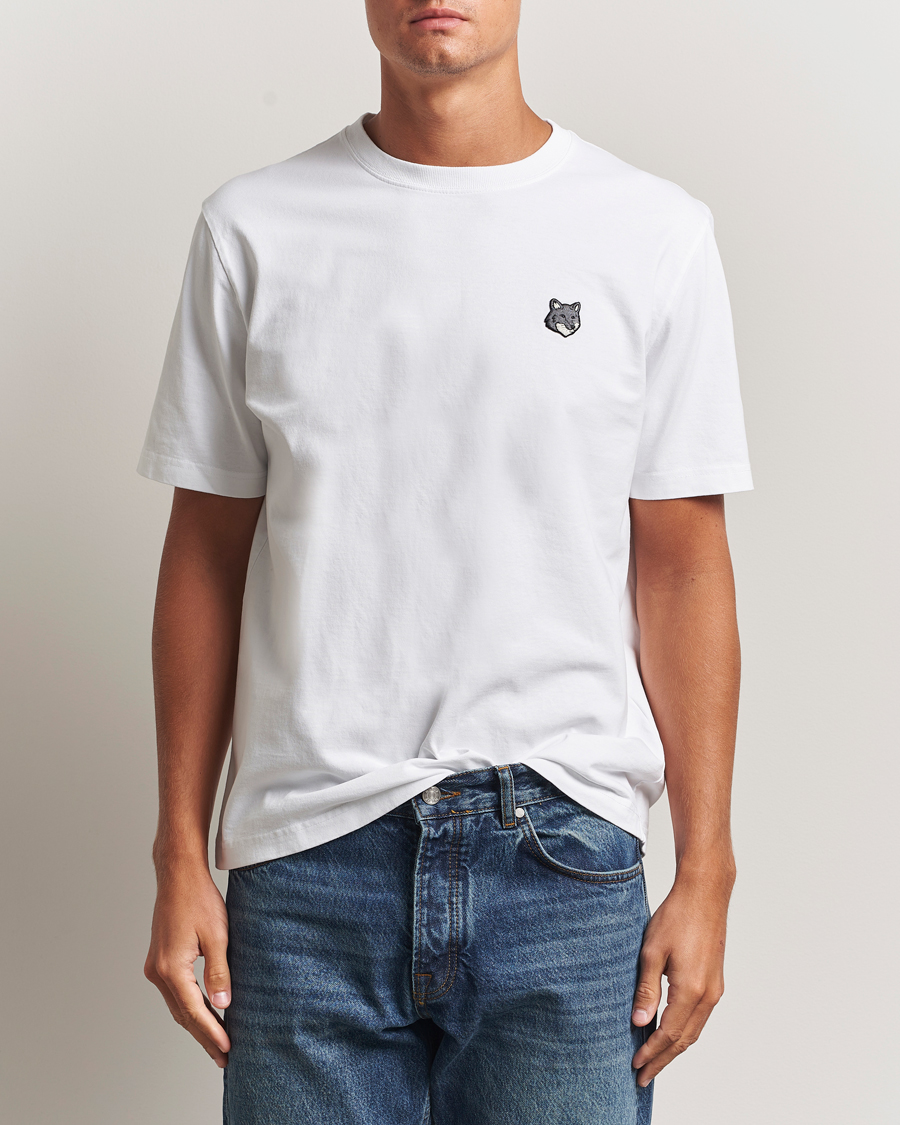 Herr | T-Shirts | Maison Kitsuné | Grey Fox Head T-Shirt White