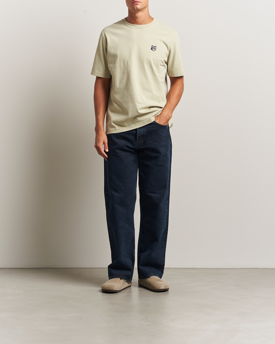 Herr | T-Shirts | Maison Kitsuné | Grey Fox Head T-Shirt Stone Beige