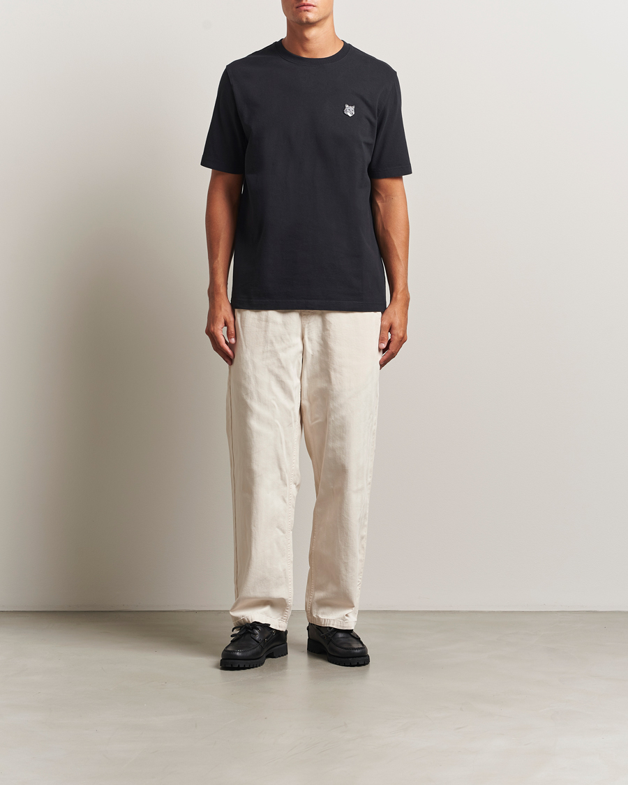 Herr | T-Shirts | Maison Kitsuné | Grey Fox Head T-Shirt Black