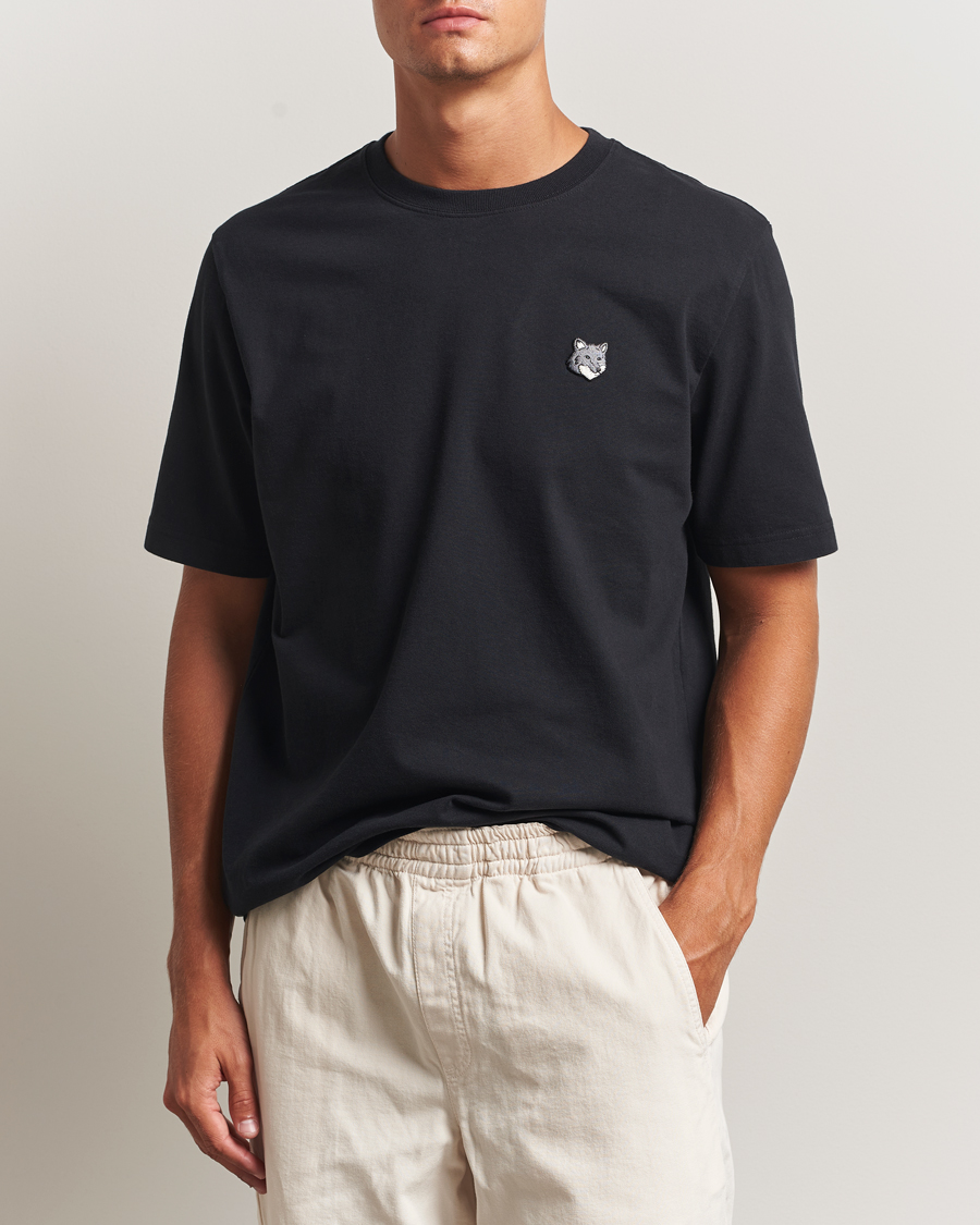 Herr | T-Shirts | Maison Kitsuné | Grey Fox Head T-Shirt Black