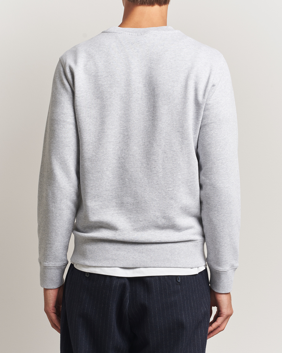 Herr | Tröjor | Maison Kitsuné | Fox Head Sweatshirt Light Grey Melange