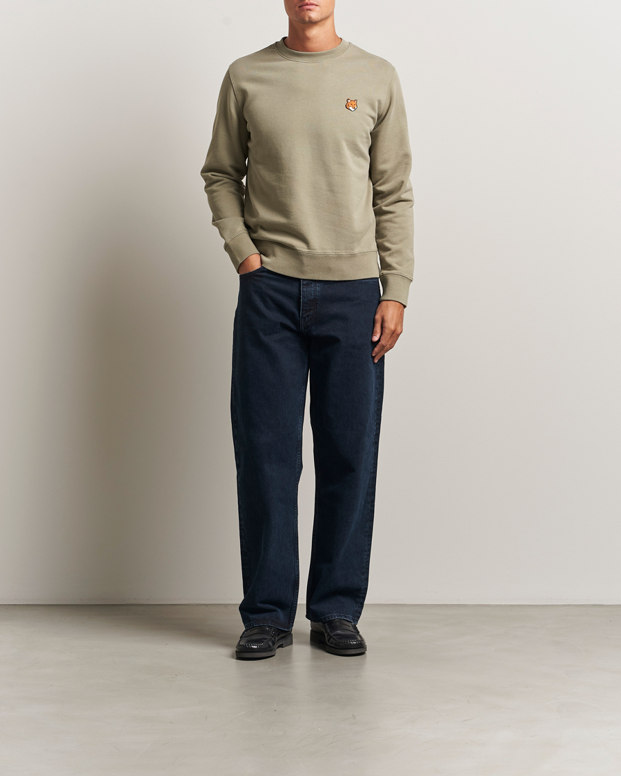 Herr | Tröjor | Maison Kitsuné | Fox Head Sweatshirt Laurel Green