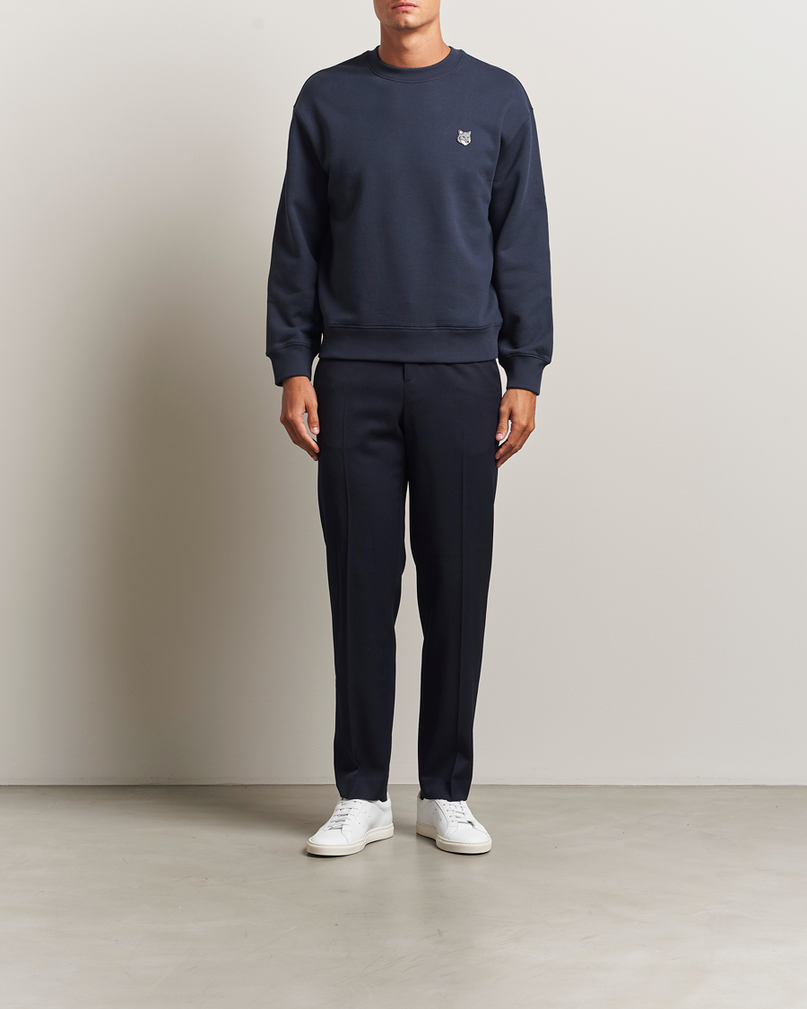 Herr | Tröjor | Maison Kitsuné | Grey Fox Head Sweatshirt Classic Navy