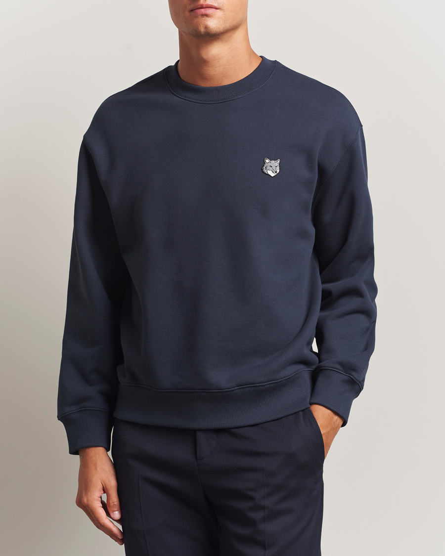 Herr | Tröjor | Maison Kitsuné | Grey Fox Head Sweatshirt Classic Navy