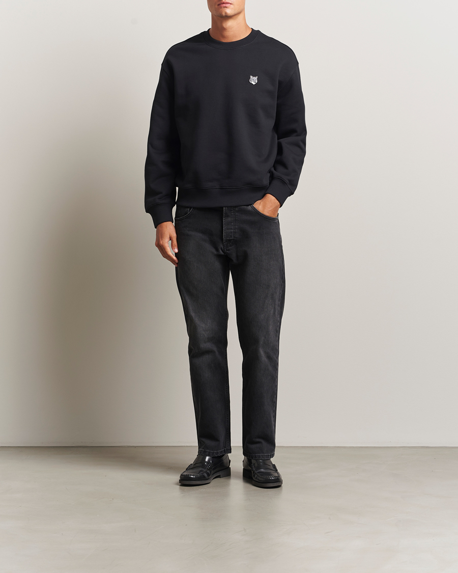 Herr | Tröjor | Maison Kitsuné | Grey Fox Head Sweatshirt Black