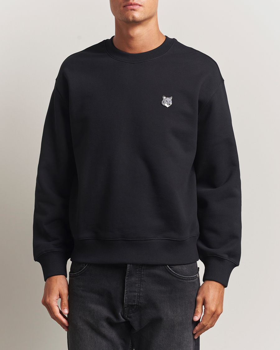Herr | Tröjor | Maison Kitsuné | Grey Fox Head Sweatshirt Black