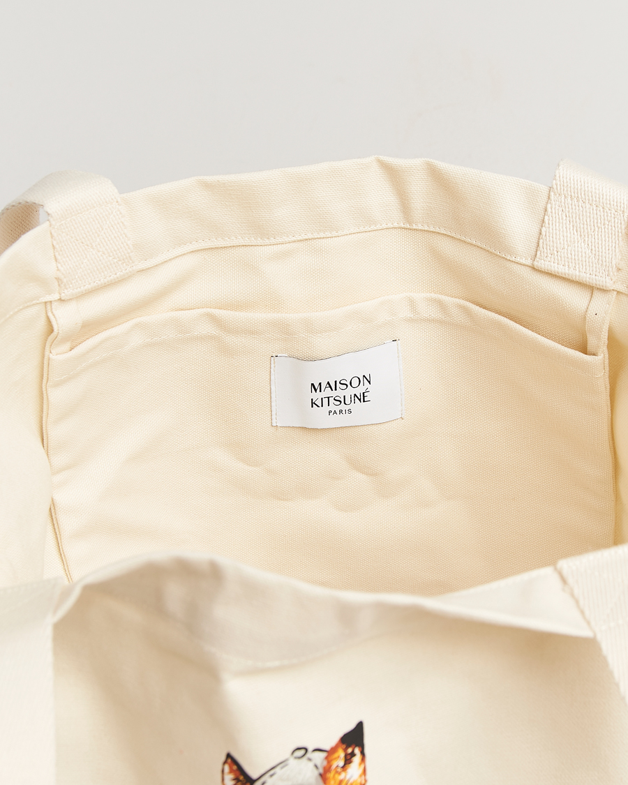 Herr | Väskor | Maison Kitsuné | Dressed Fox Tote Bag Ecru