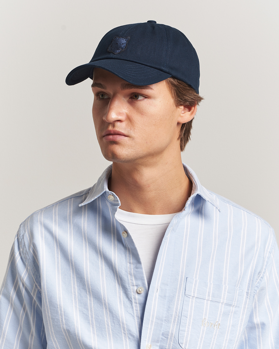 Herr | Hattar & kepsar | Maison Kitsuné | Tonal Fox Head Cap Classic Navy