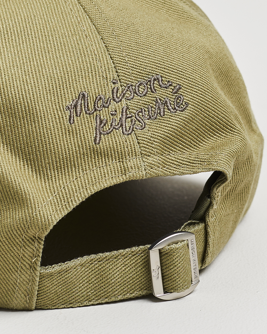 Herr | Hattar & kepsar | Maison Kitsuné | Tonal Fox Head Cap Laurel Green