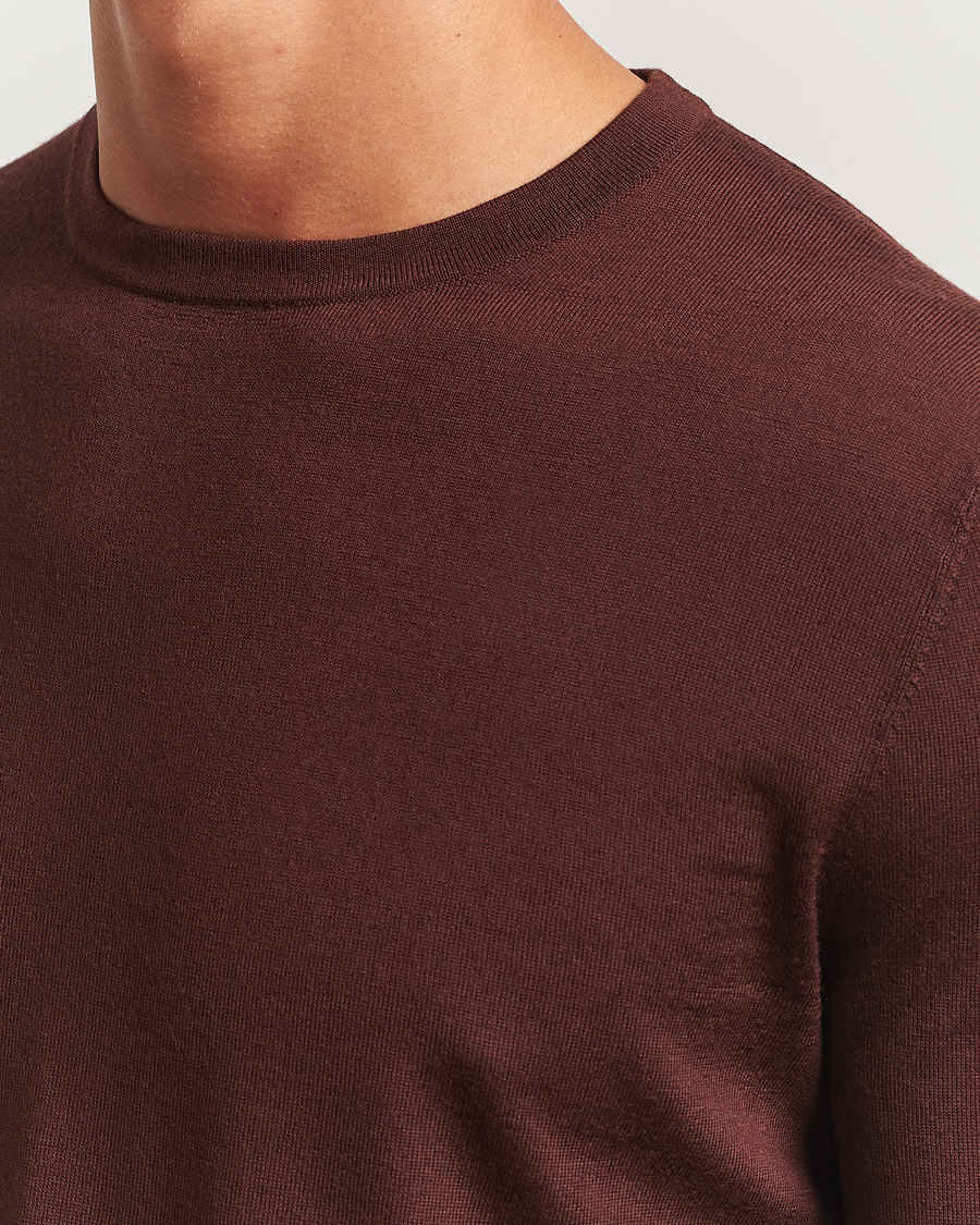 Herr | Tröjor | Tiger of Sweden | Connor Extra Fine Merino Crew Neck Pullover Pure Decadence