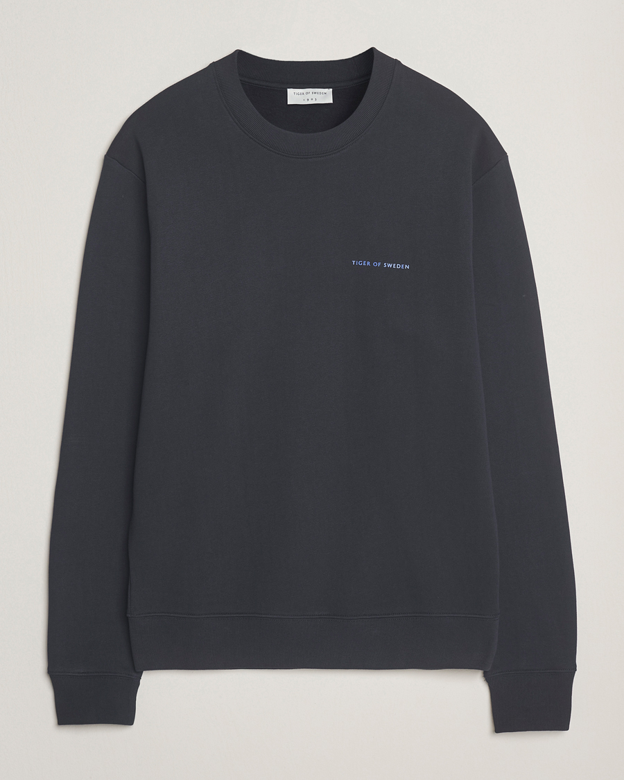 Herr | Tröjor | Tiger of Sweden | Emerson Crew Neck Sweatshirt Light Ink