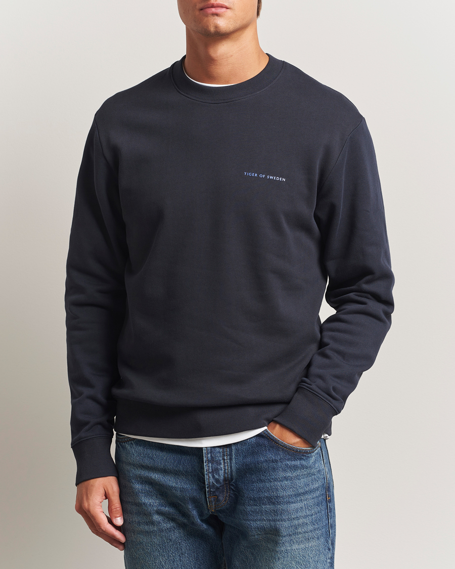 Herr | Tröjor | Tiger of Sweden | Emerson Crew Neck Sweatshirt Light Ink