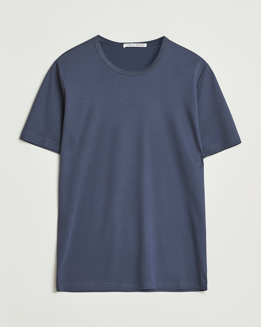 Herr | T-Shirts | Tiger of Sweden | Olaf Mercerized Cotton T-Shirt Light Ink
