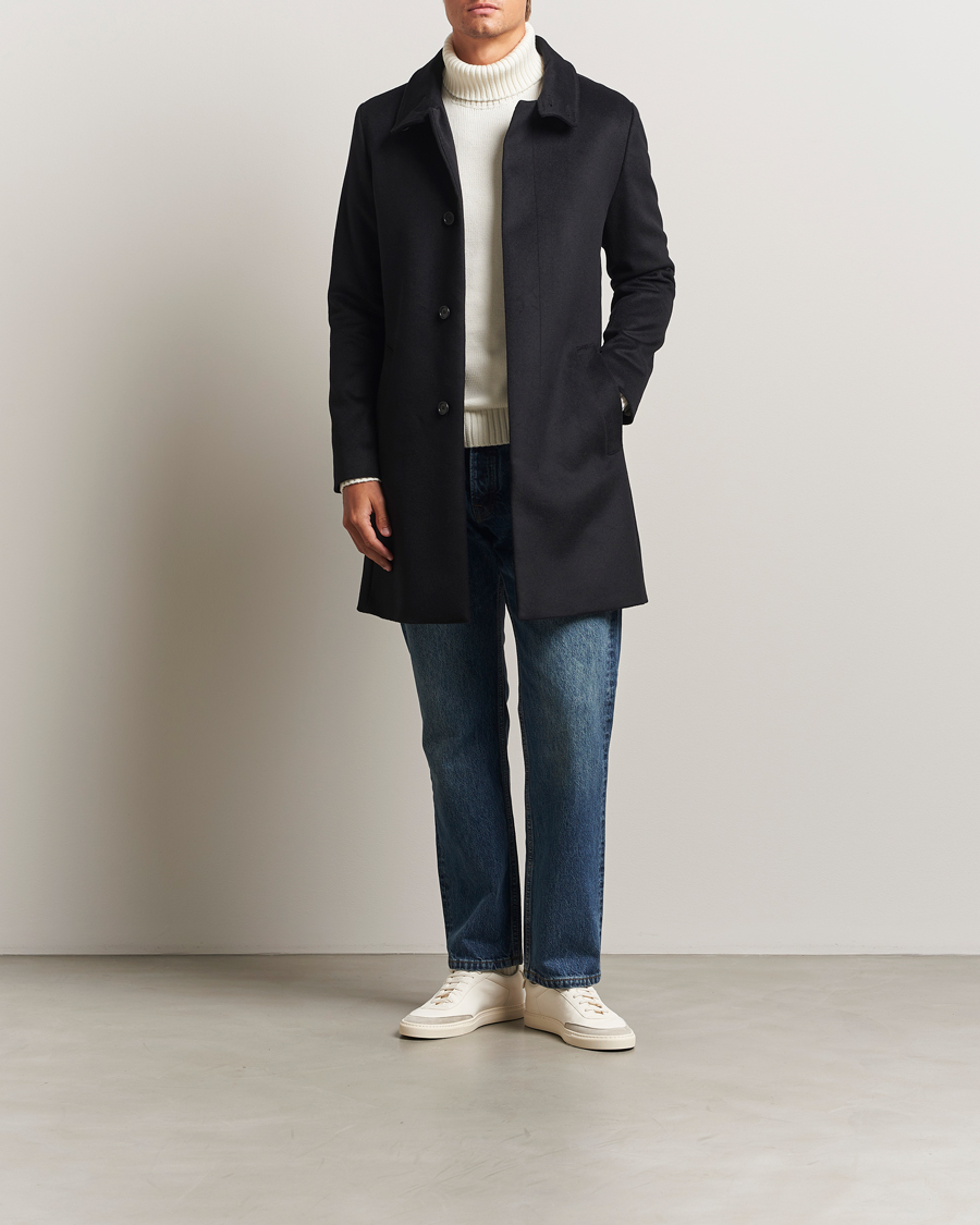 Herr | Jackor | Tiger of Sweden | Aleric Wool/Cashmere Stand Up Coat Black