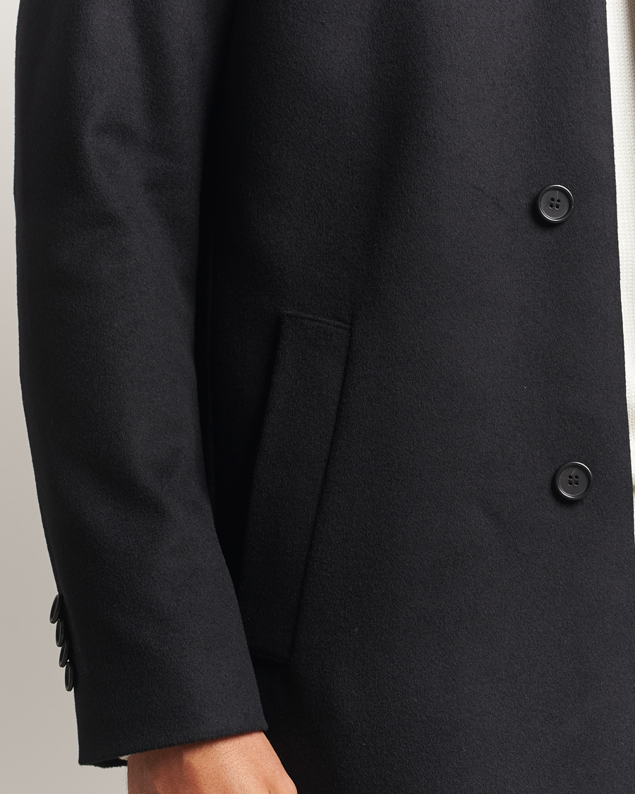 Herr | Jackor | Tiger of Sweden | Aleric Wool/Cashmere Stand Up Coat Black