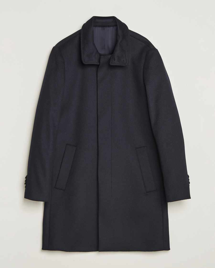 Herr | Jackor | Tiger of Sweden | Aleric Wool/Cashmere Stand Up Coat Light Ink