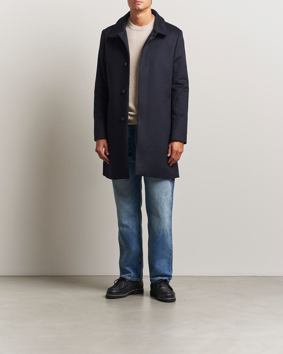 Herr | Jackor | Tiger of Sweden | Aleric Wool/Cashmere Stand Up Coat Light Ink