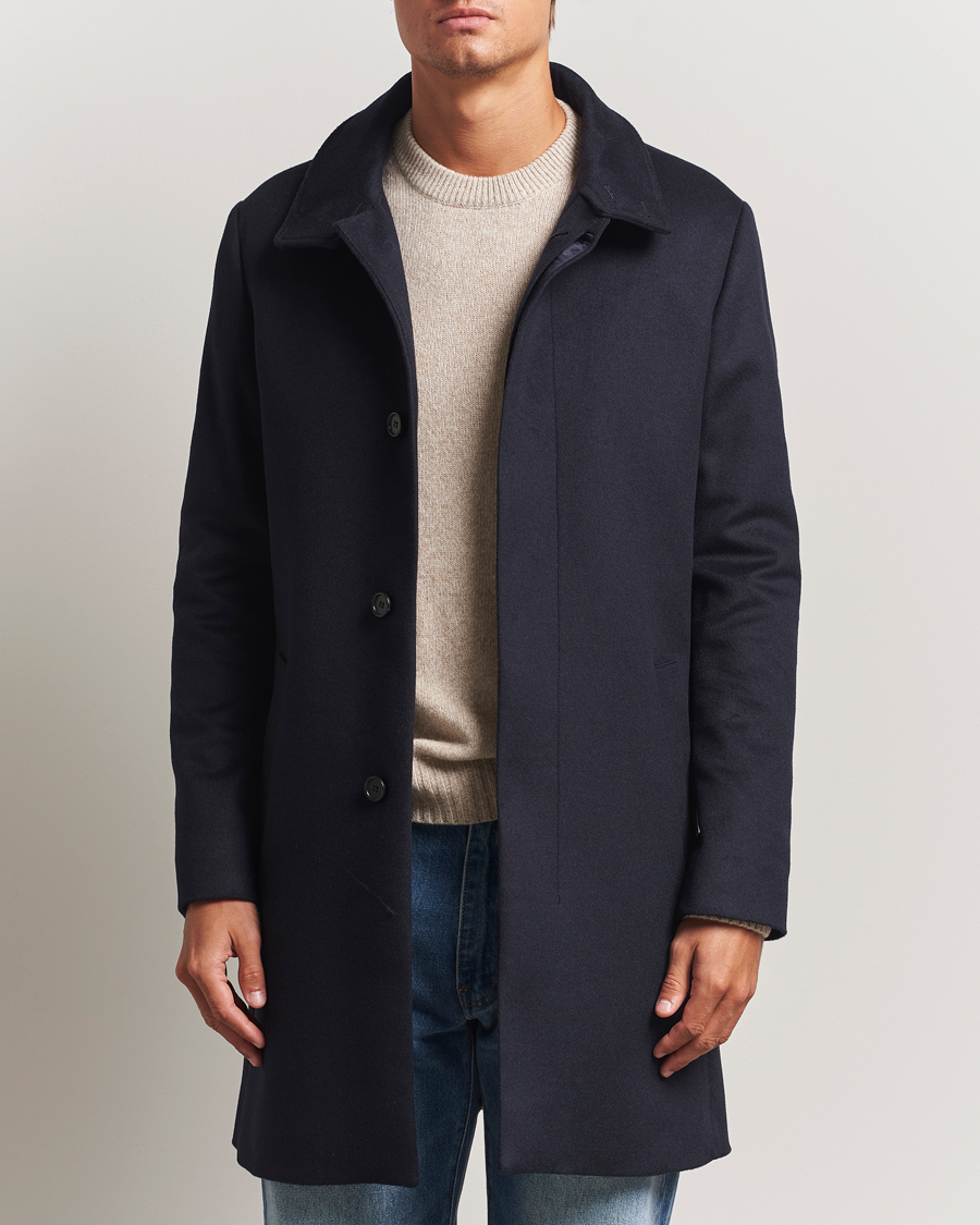 Herr | Jackor | Tiger of Sweden | Aleric Wool/Cashmere Stand Up Coat Light Ink