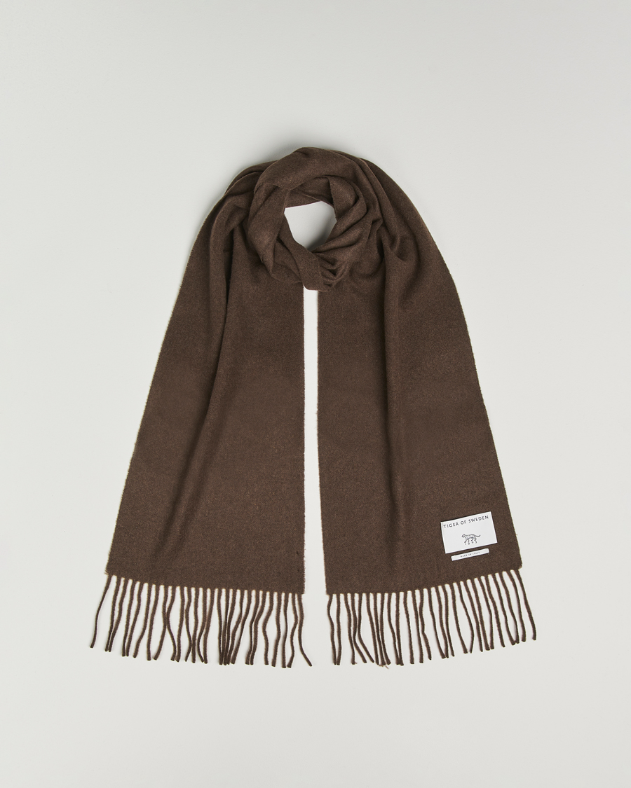 Herr | Tiger of Sweden Sylan Wool Scarf Brown Olive | Tiger of Sweden | Sylan Wool Scarf Brown Olive