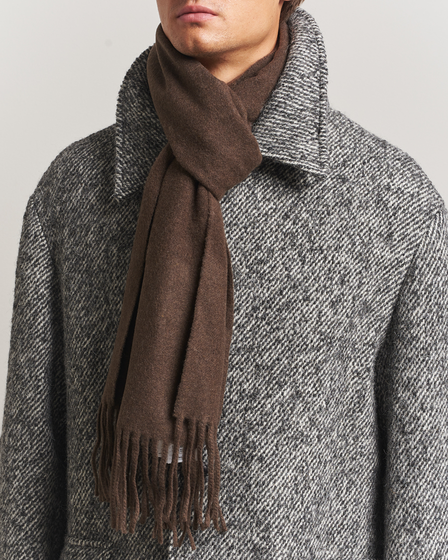 Herr | Tiger of Sweden Sylan Wool Scarf Brown Olive | Tiger of Sweden | Sylan Wool Scarf Brown Olive