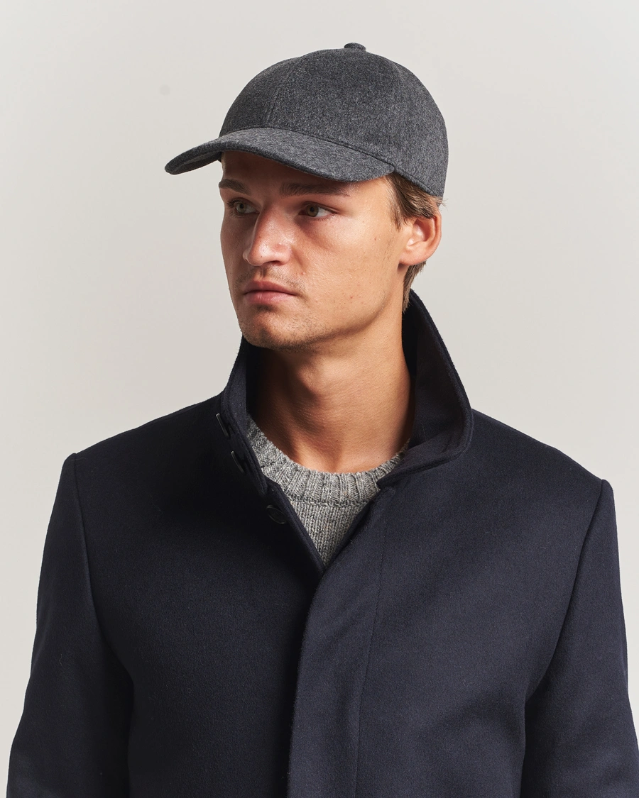 Herr | Hattar & kepsar | Tiger of Sweden | Hent Wool/Cashmere Cap Dark Grey Melange