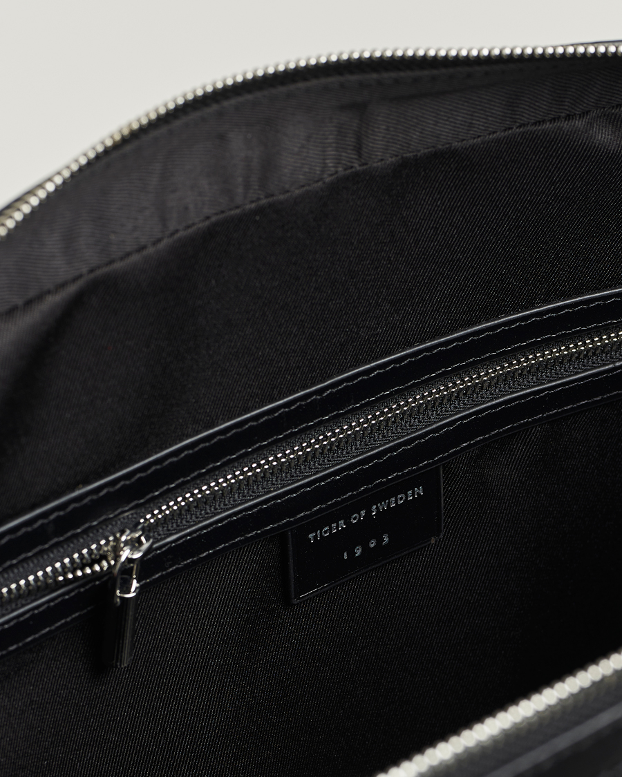 Herr | Väskor | Tiger of Sweden | Valise Smooth Leather Briefcase Black