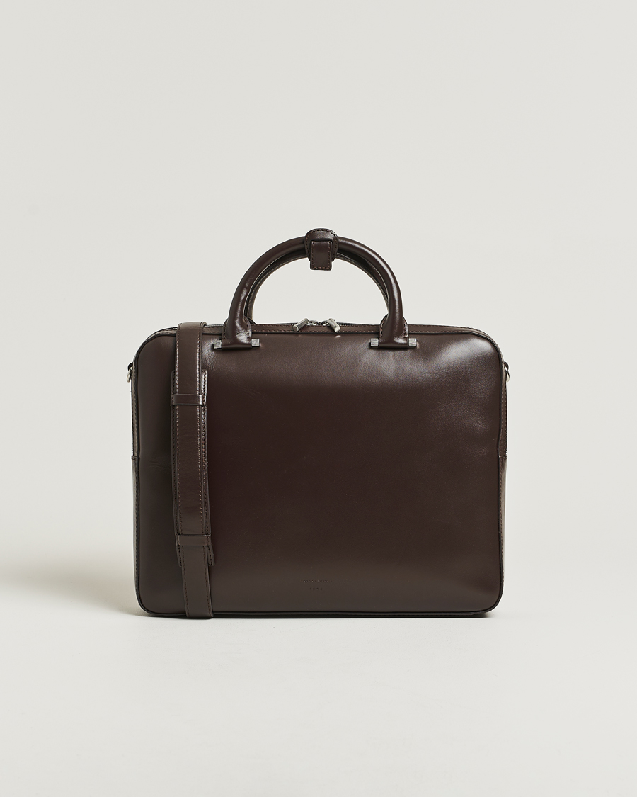 Herr | Väskor | Tiger of Sweden | Valise Smooth Leather Briefcase Dark Brown