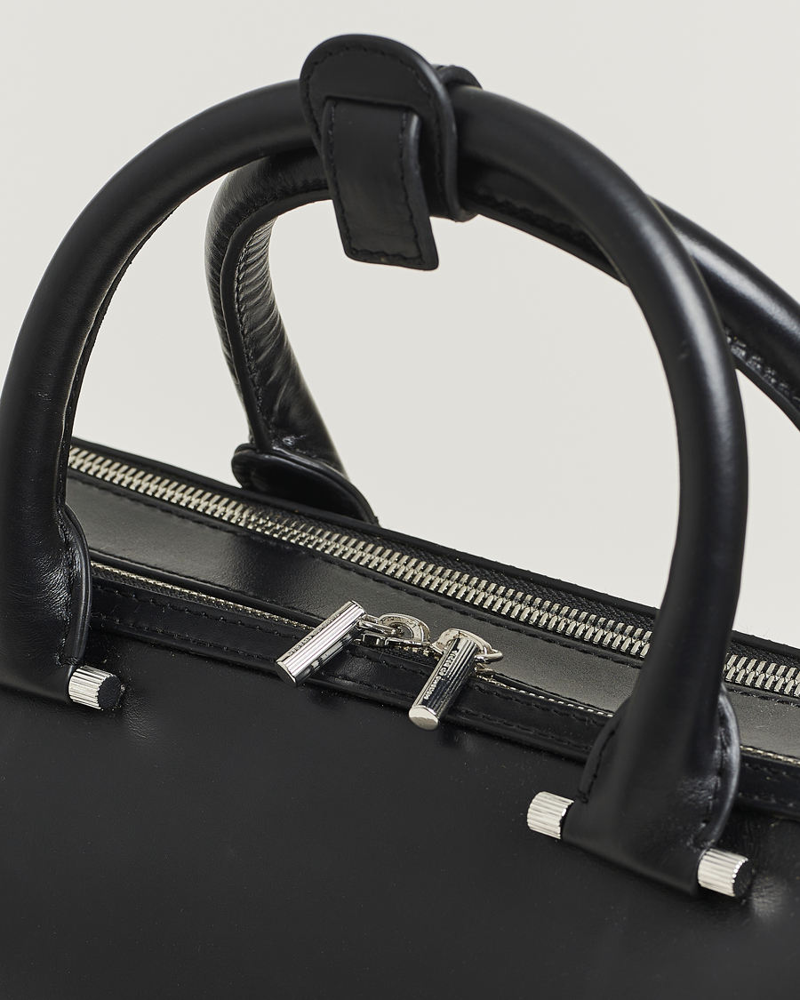 Herr | Väskor | Tiger of Sweden | Valise Smooth Leather Double Zip Briefcase Black