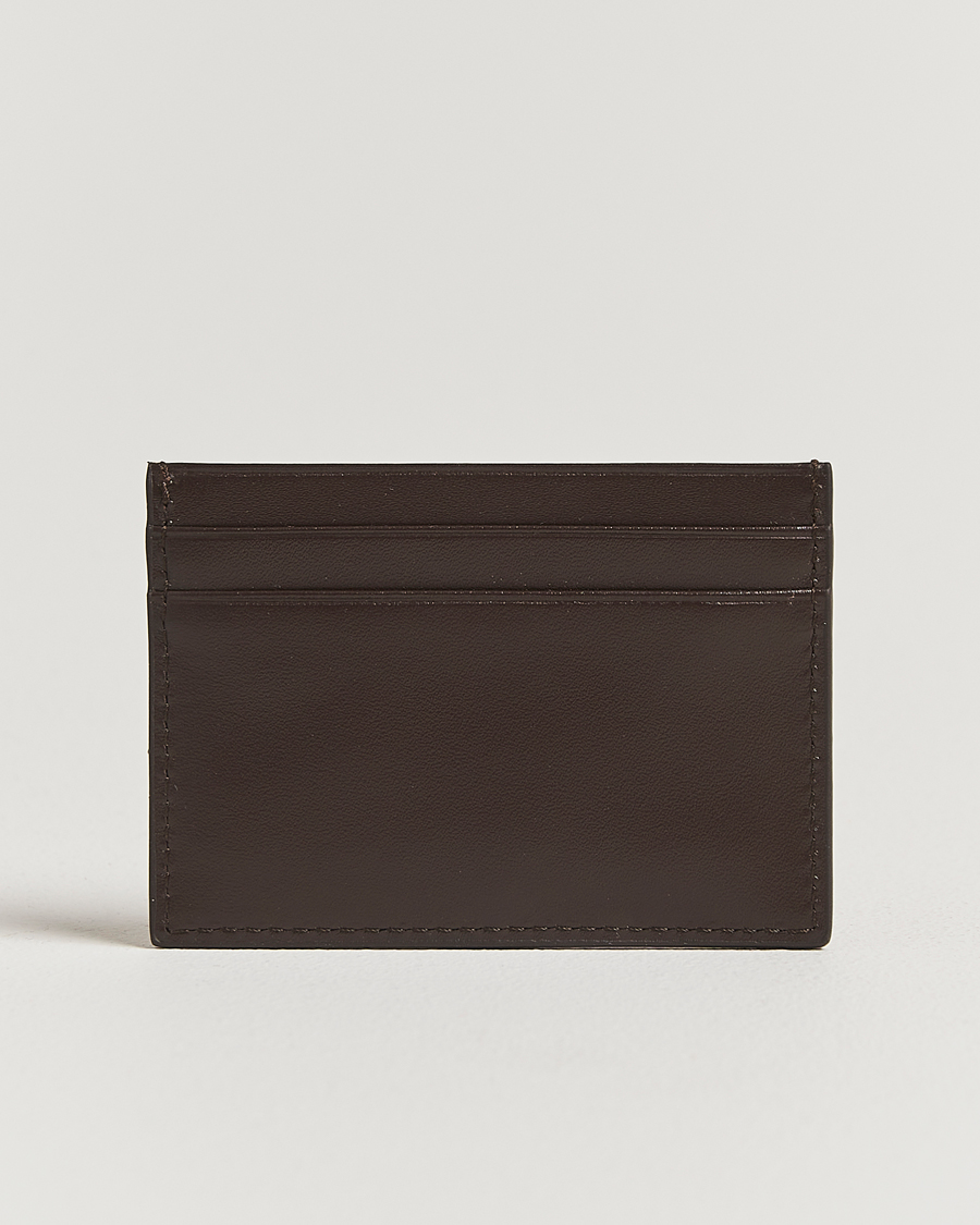 Herr | Plånböcker | Tiger of Sweden | Wake Grained Leather Card Holder Dark Brown