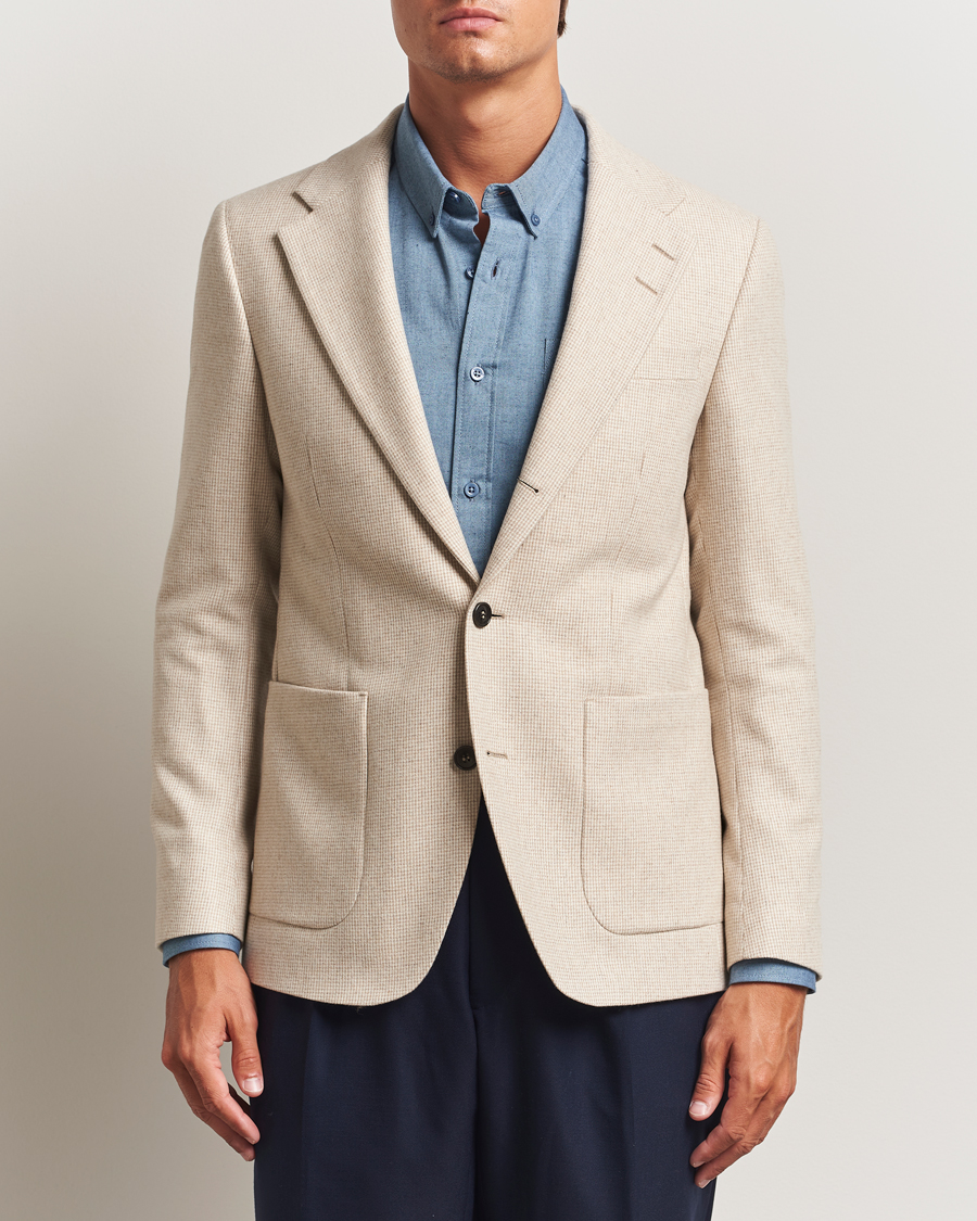 Herr | Kavajer | Tiger of Sweden | Easer Wool Pepita Blazer Stone