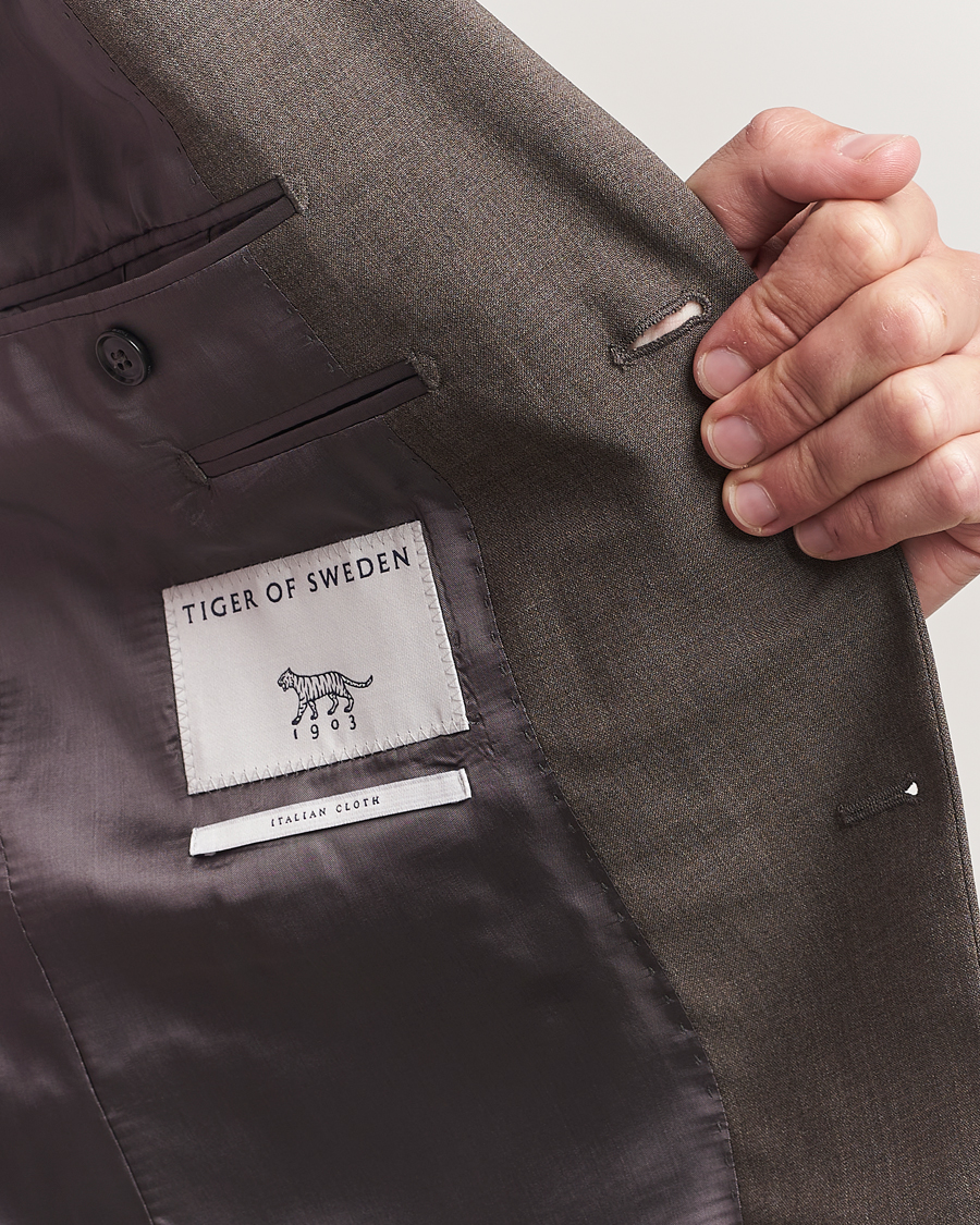 Herr | Kavajer | Tiger of Sweden | Justin Wool Suit Blazer Mud