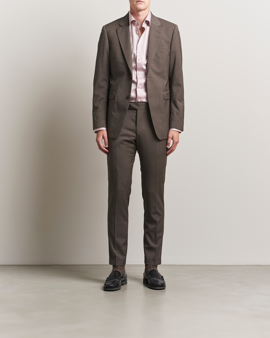 Herr | Byxor | Tiger of Sweden | Tenuta Wool Suit Trousers Mud